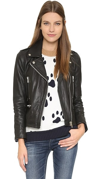 Paul & Joe Sister Cabriolet Leather Moto Jacket - Black | Shopbop