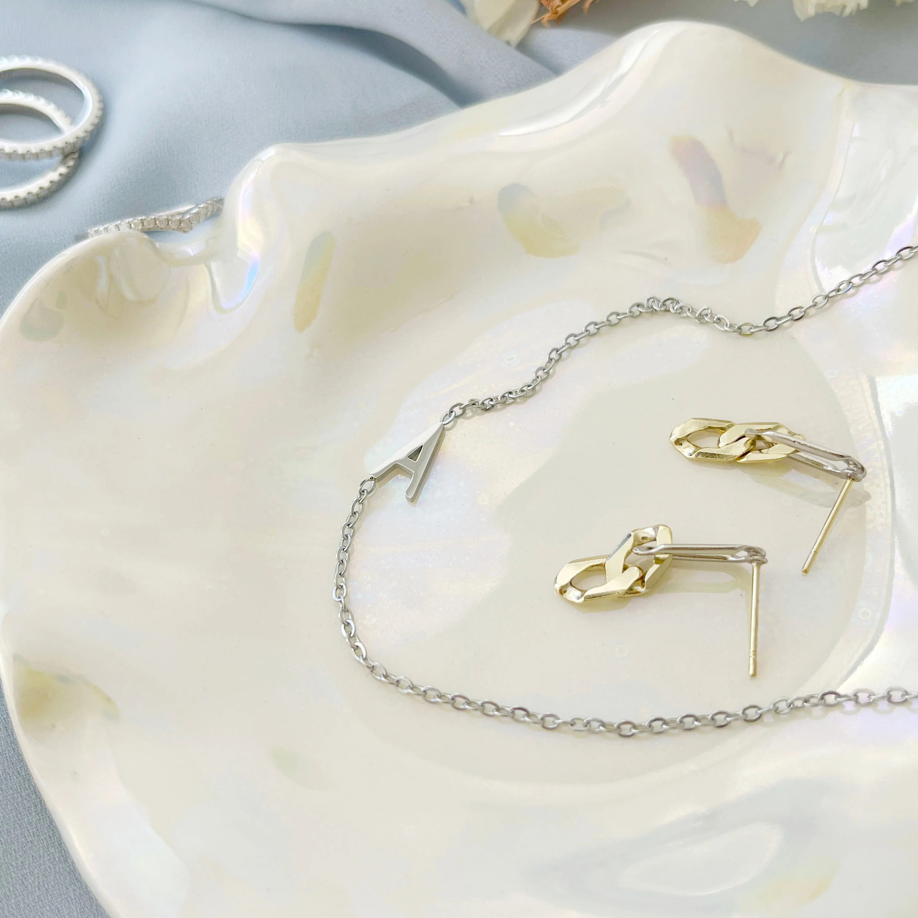 Dainty Letter Pendant Necklace | Victoria Emerson