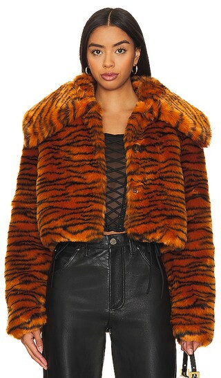 Faux Fur Coat in Tiger | Revolve Clothing (Global)