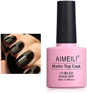 AIMEILI Soak Off UV LED Gel Nail Polish - No Wipe Matte Top Coat 10ml | Amazon (US)