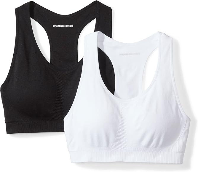 Amazon Essentials Women's 2-Pack Light Support Seamless Sports Bras, Pack of 2 | Amazon (UK)