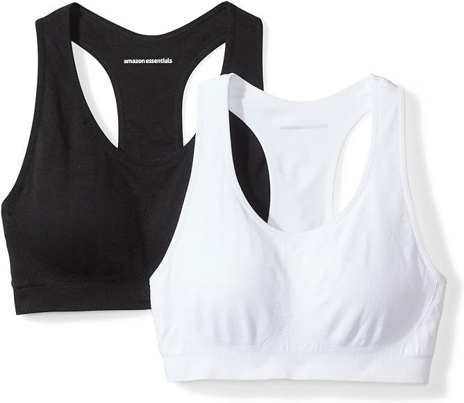 Amazon Essentials Women's 2-Pack Light-Support Seamless Sports Bras | Amazon (US)