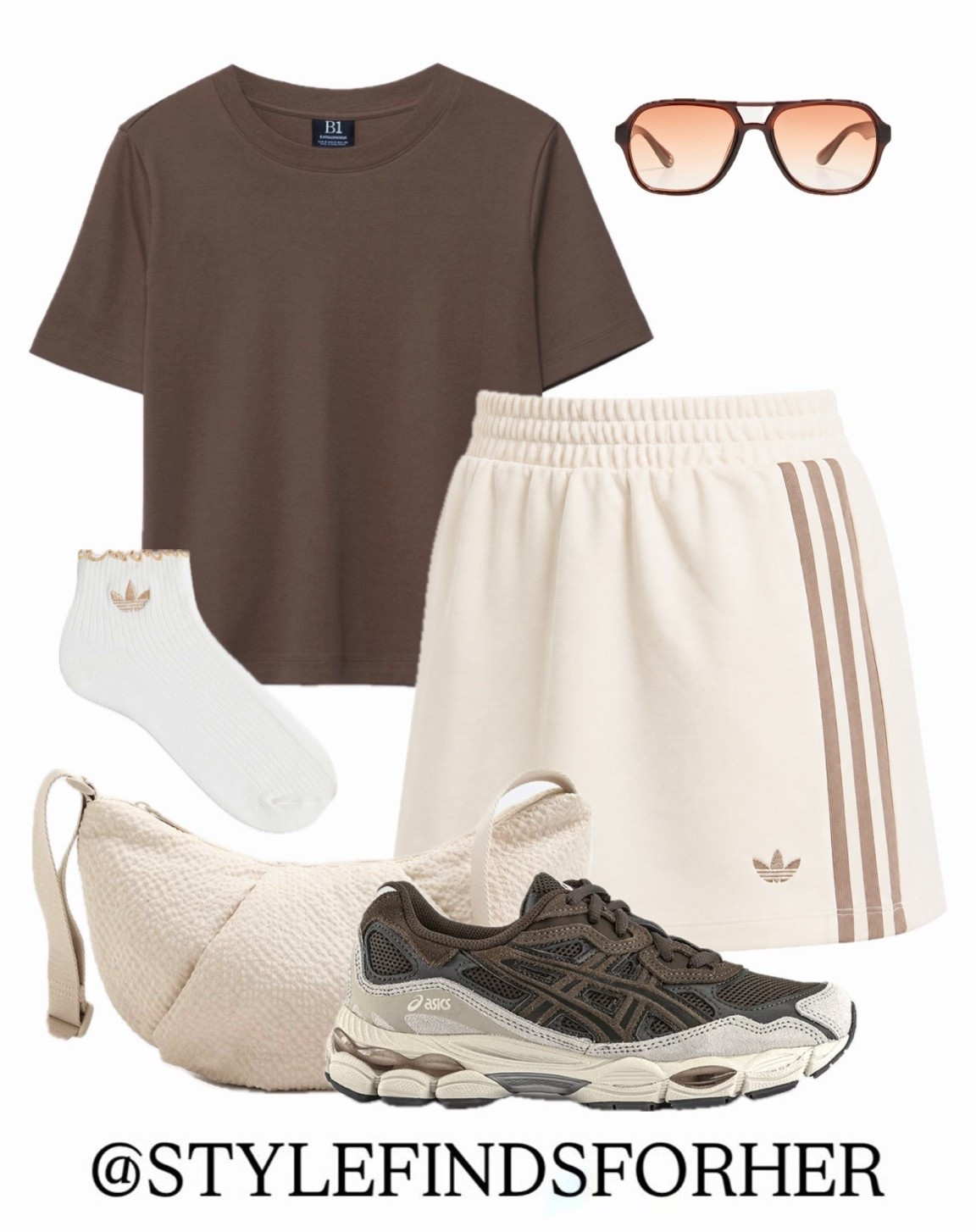 Brand new Adidas skirt with neutral brown stripes, I am obsessed 🤤 Teamed with matching Adidas frilly socks, plain tee and chocolate brown ASICS trainers. Cool girl casual outfit perfect for Summer.

#LTKMidsize #LTKActive #LTKootd