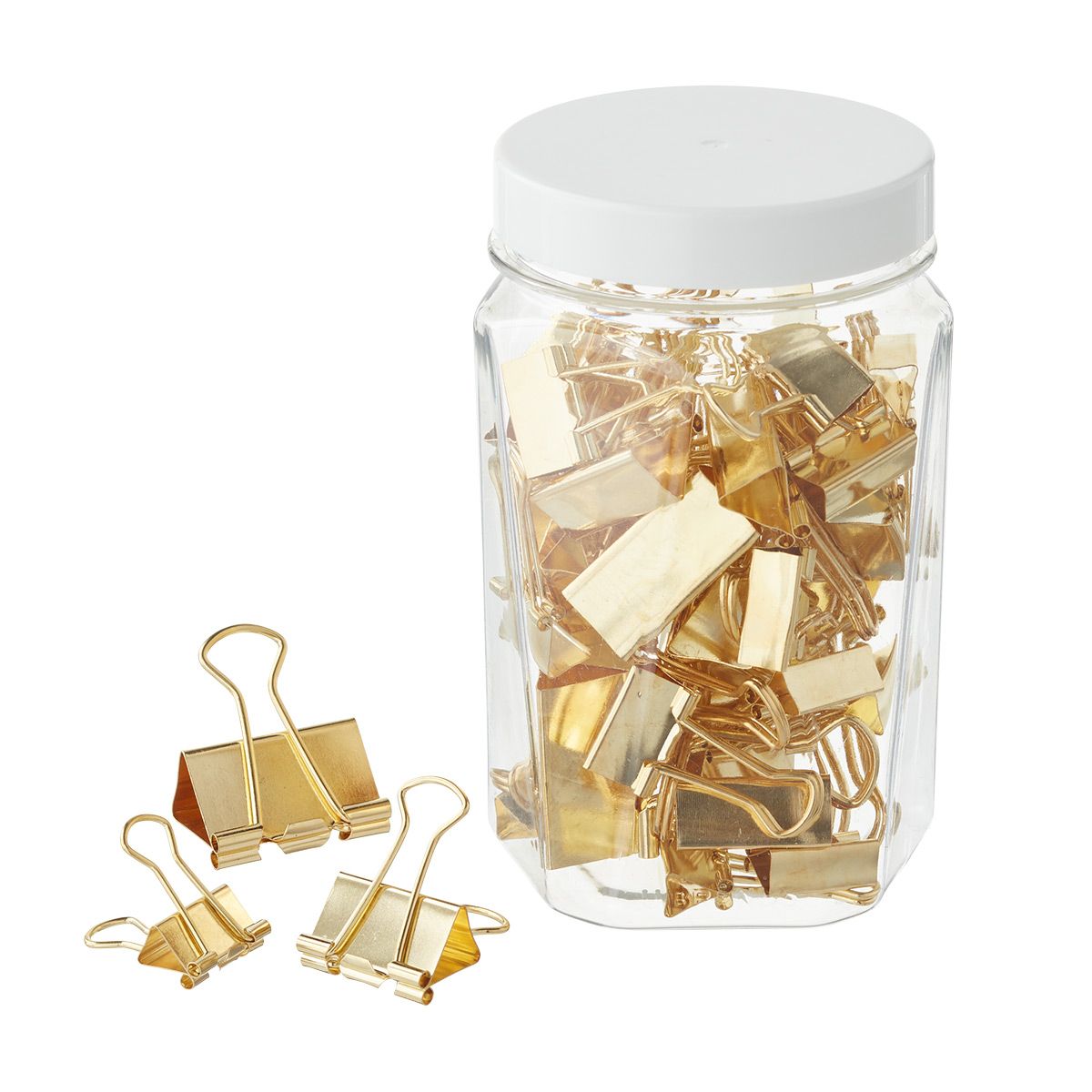 Assorted Size Binder Clips Gold Pkg/36 | The Container Store
