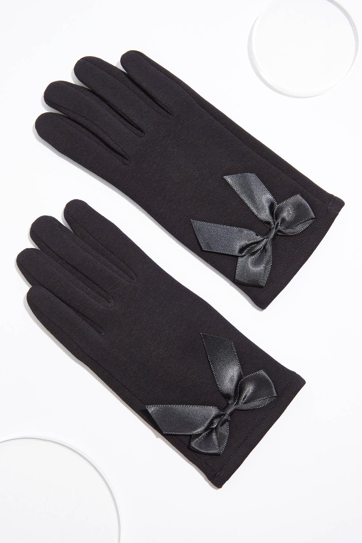 Satin Bow Tech Touch Gloves | Cato Fashions