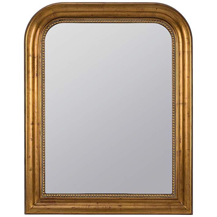 Sepik Antique Gold 30 1/2" x 38 1/4" Rectangular Wall Mirror - #2W014 | Lamps Plus | LampsPlus.com