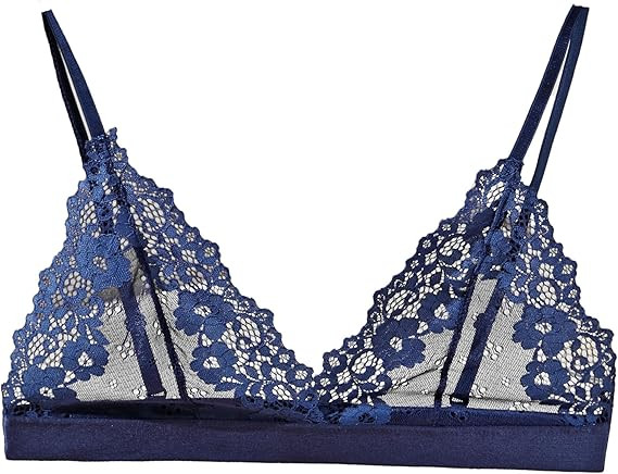 Womens Bra No Underwire Lace Unlined Demi Triangle Bralettes | Amazon (US)