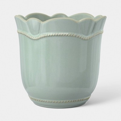 8" Ceramic Outdoor Planter Blue - Threshold™ designed with Studio McGee | Target