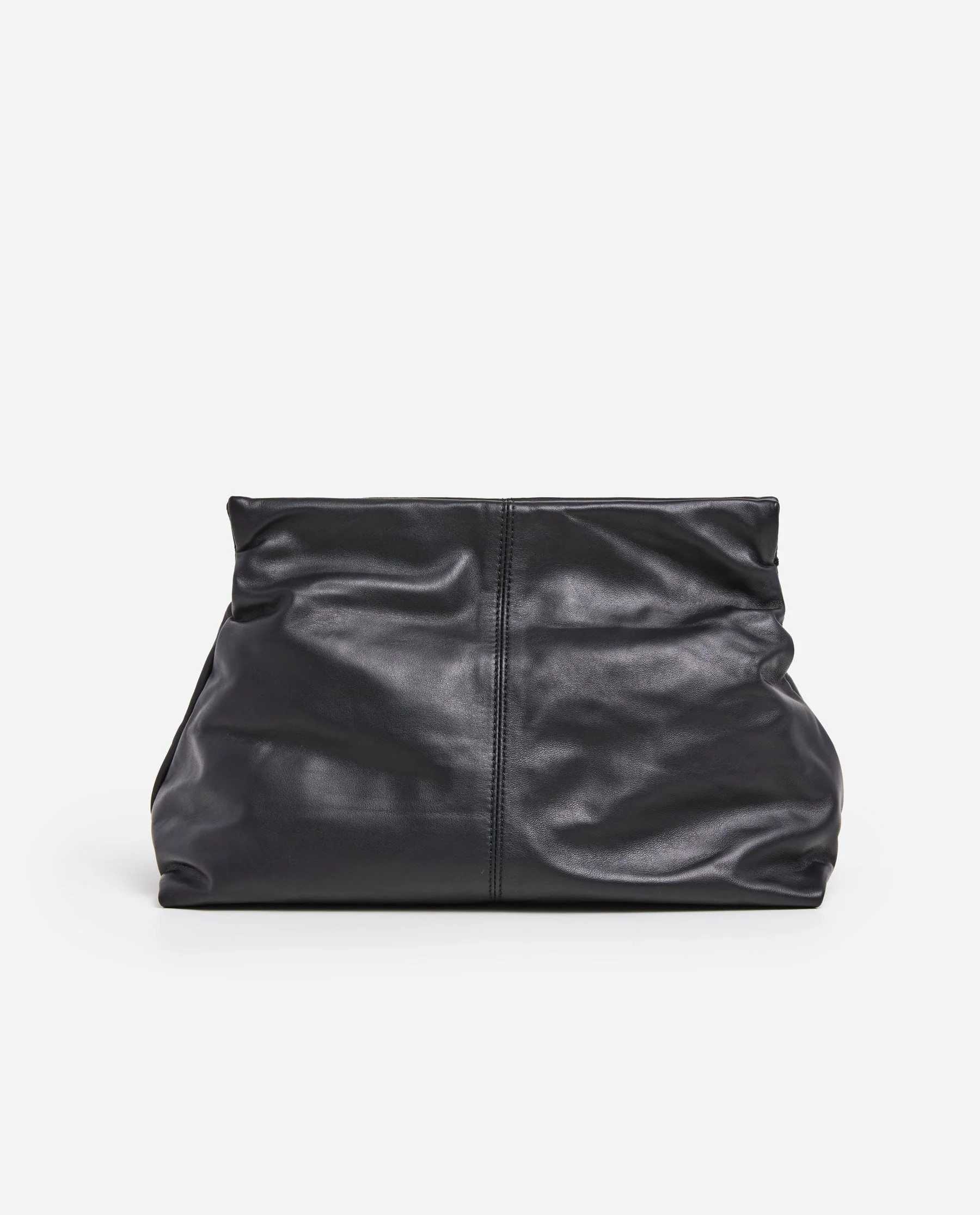 Clay Clutch Leather Black Bag | Flattered