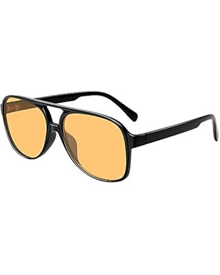 Vintage Retro 70s Sunglasses for Women Men Classic Large Squared Aviator Frame UV400 Trendy Orang... | Amazon (CA)