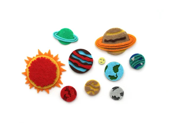 Space Felt Board Set Solar System Quiet Book Material Felt | Etsy | Etsy (US)