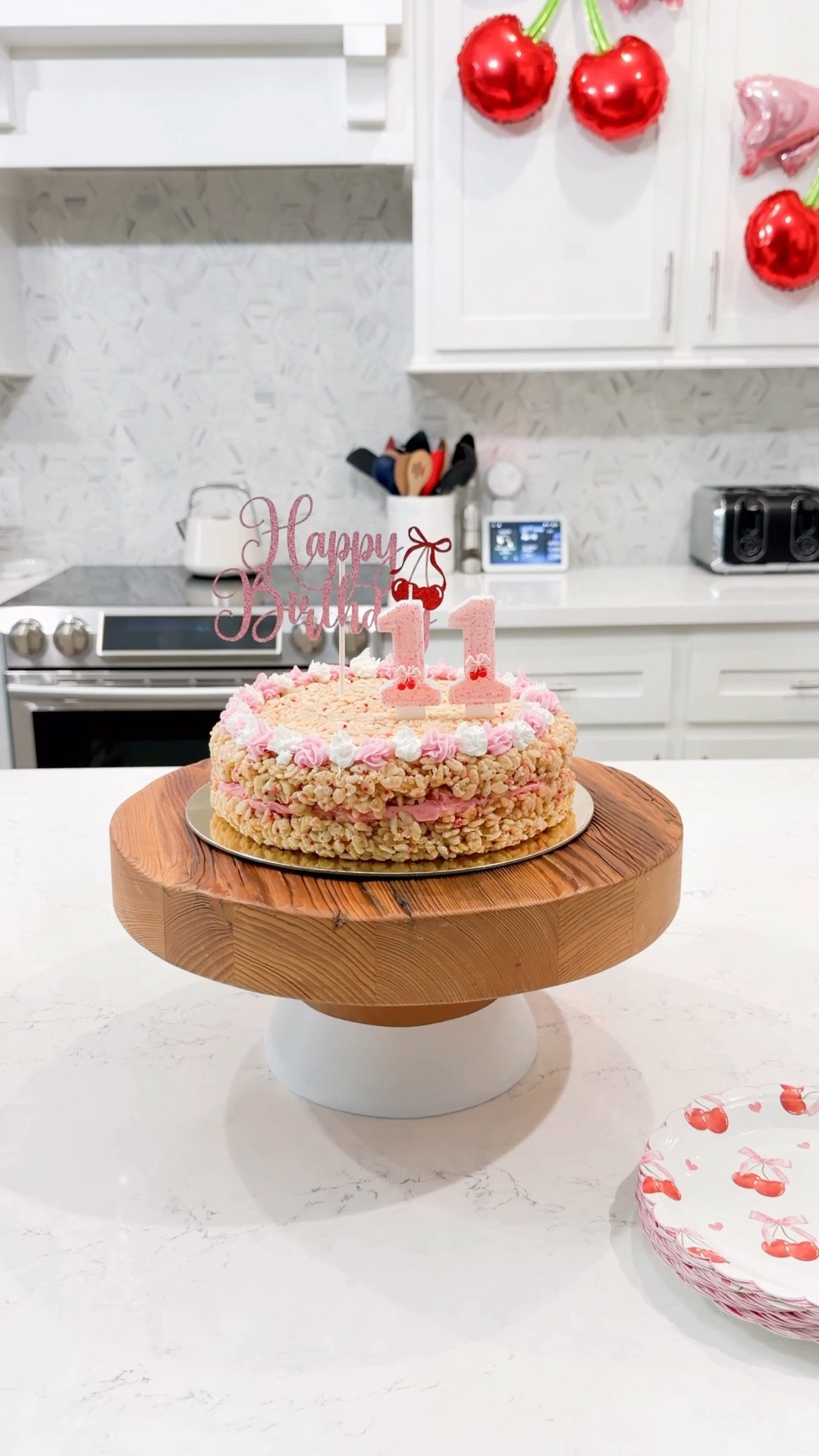 Making Brooke’s cherry-sweet Rice Crispy cake was just as fun as celebrating her 🎀🍒
 This year, instead of a traditional cake, she requested that I make a homemade, 2-tiered Rice Krispy Cake✨Soft, gooey layers topped with the cutest pink details… the homemade touch made it extra special💝

Proof you don’t need a bakery to make birthday magic happen 🙌🏻

COMMENT “shop” for the links🍒

#BirthdayCakeIdeas #RiceCrispyTreats #HomemadeMagic #MomLifeHacks #PartyInspo

#LTKKids #LTKmomlife