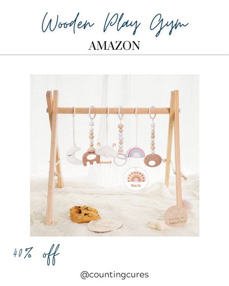 Up to 40% off on this wooden play gym from Amazon!

#mompicks #toddlerfinds #onsalenow #babygifts #babyregistry

#LTKbaby #LTKSale #LTKFind