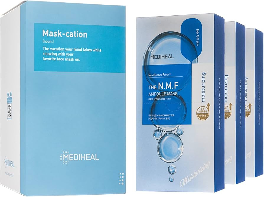Mediheal Official Best No.1 Korean Sheet Mask - NMF Ampoule Face Mask 30 Sheets Jumbo For Intense... | Amazon (US)