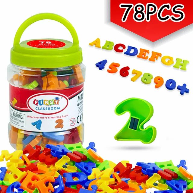 Magnetic Letters Numbers for Kids Fridge Magnets Alphabet Colorful Plastic ABC 123 Educational To... | Walmart (US)