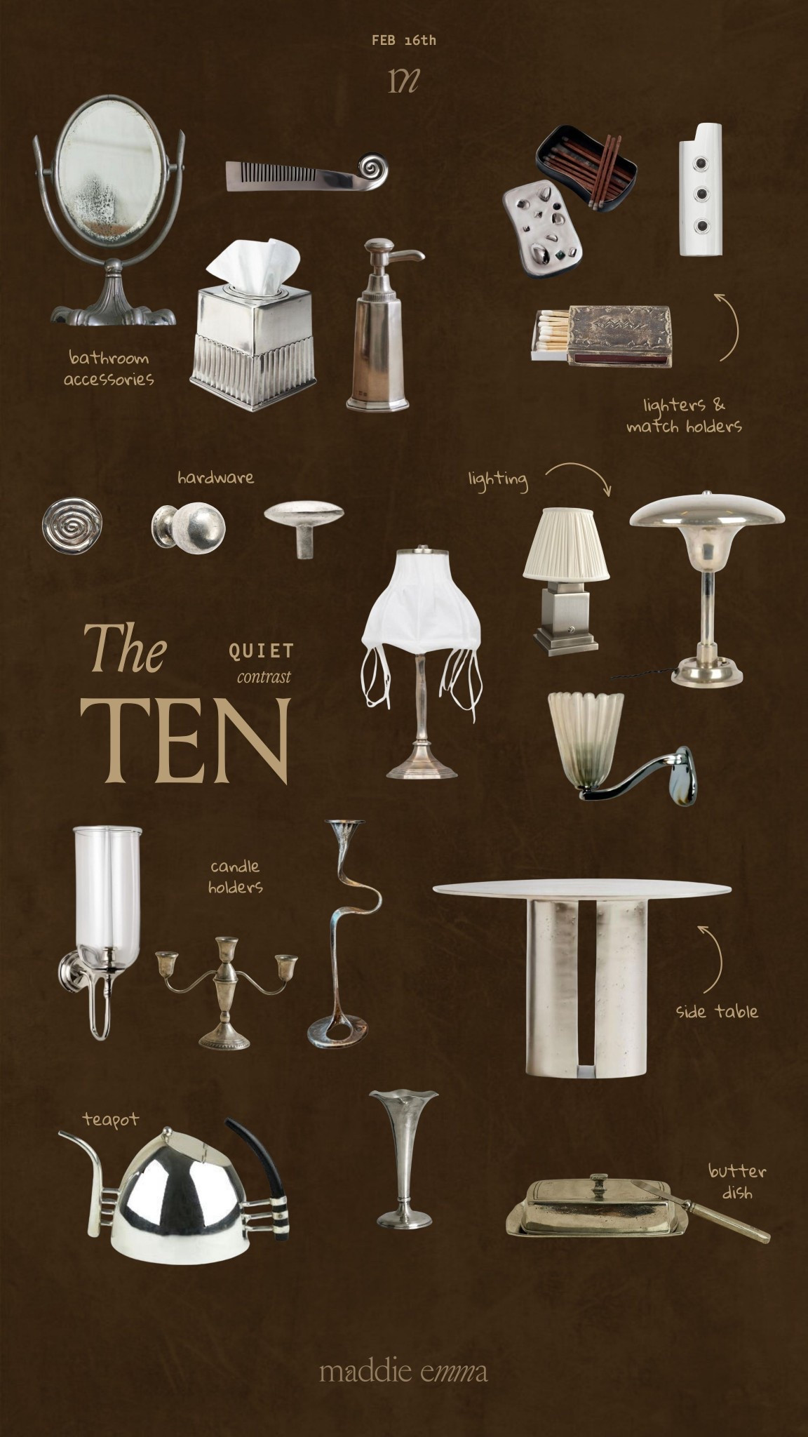THE TEN: quiet contrast : all things silver and pewter 

#LTKHome