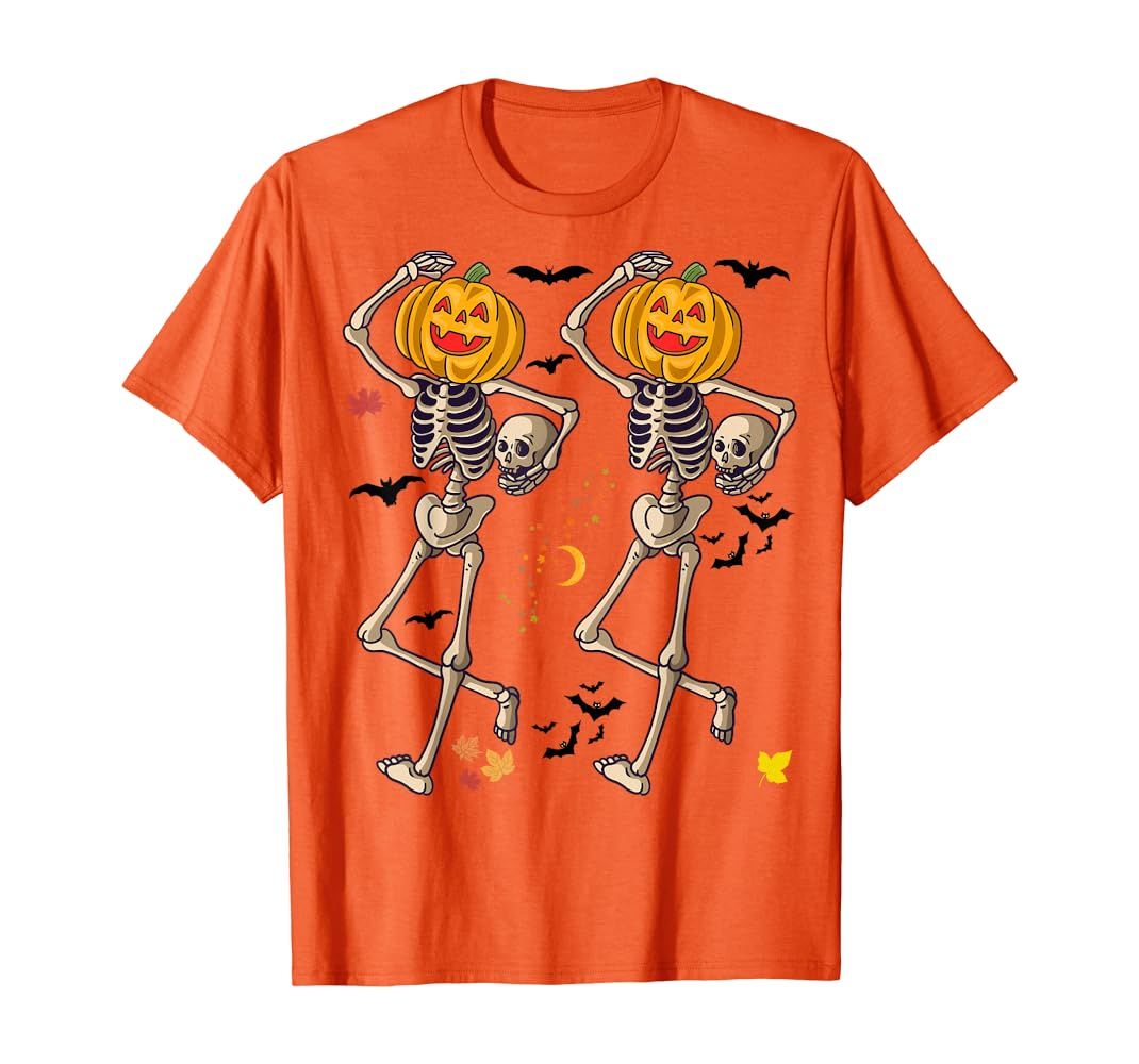 Fun Halloween Skeleton Pumpkin T-Shirt | Amazon (US)
