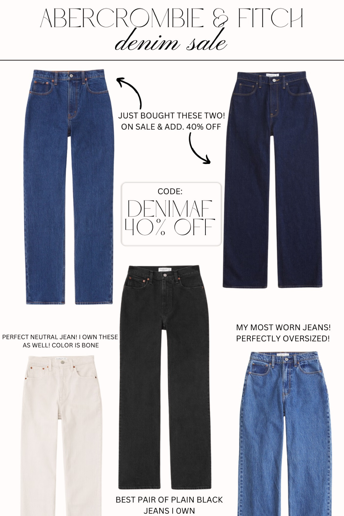 My favorite denim from A&F! 