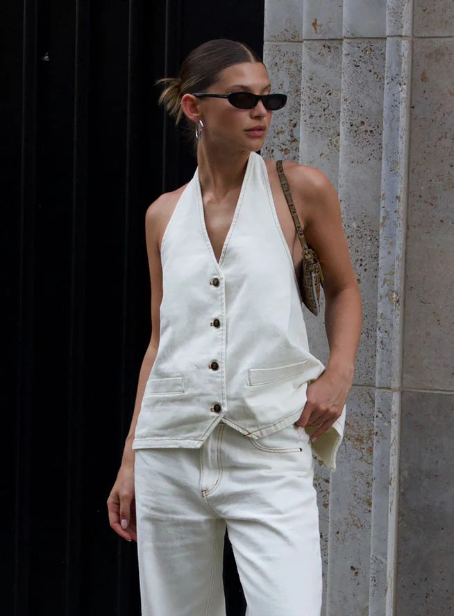 Hills Halter Top Porcelain | Princess Polly US