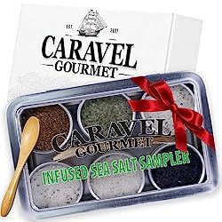 Infused Sea Salt Sampler Set, Zero Calories Salt with Low Sodium, Gourmet Cooking Gifts and Spice... | Amazon (US)