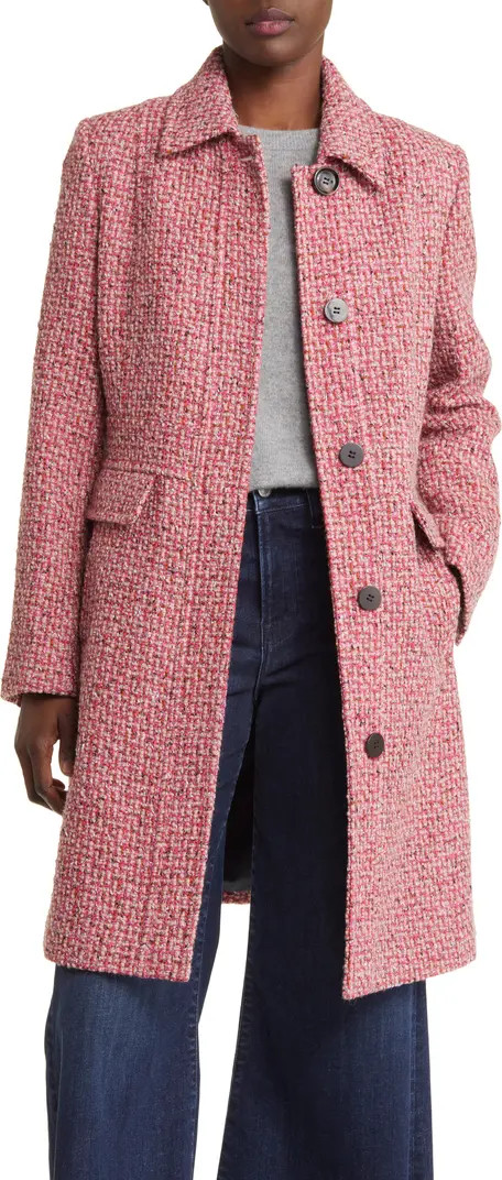 Longline Tweed Coat | Nordstrom