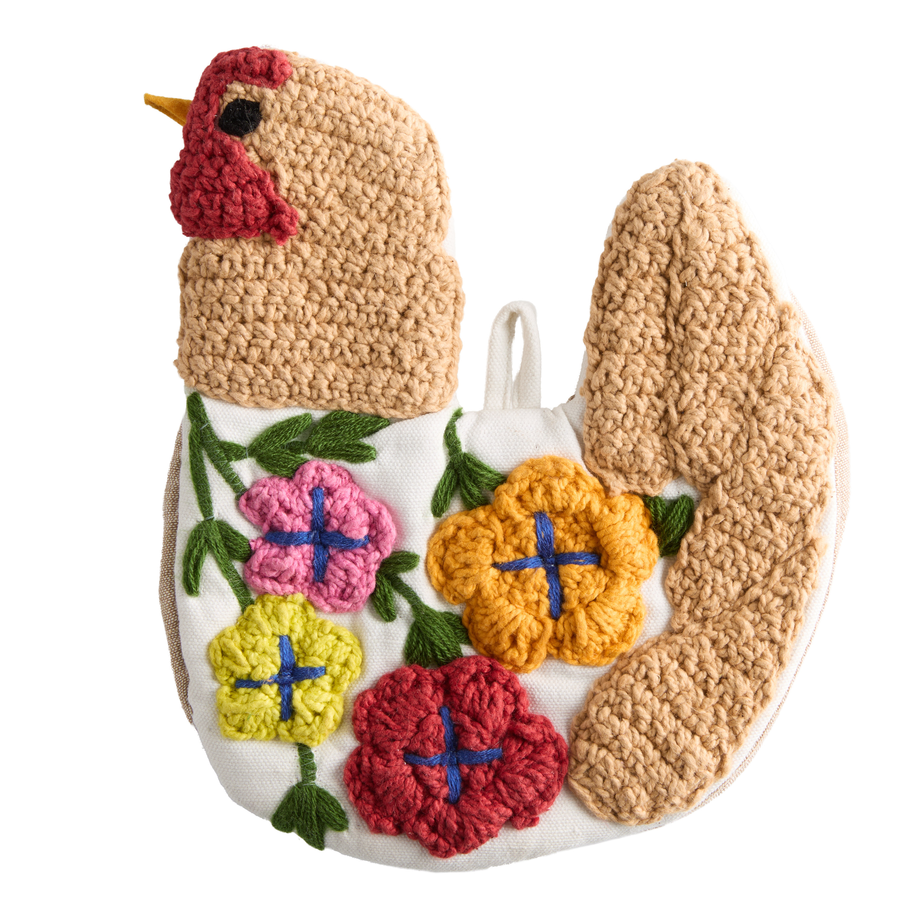 Crochet Floral Hen Figural Potholder | World Market