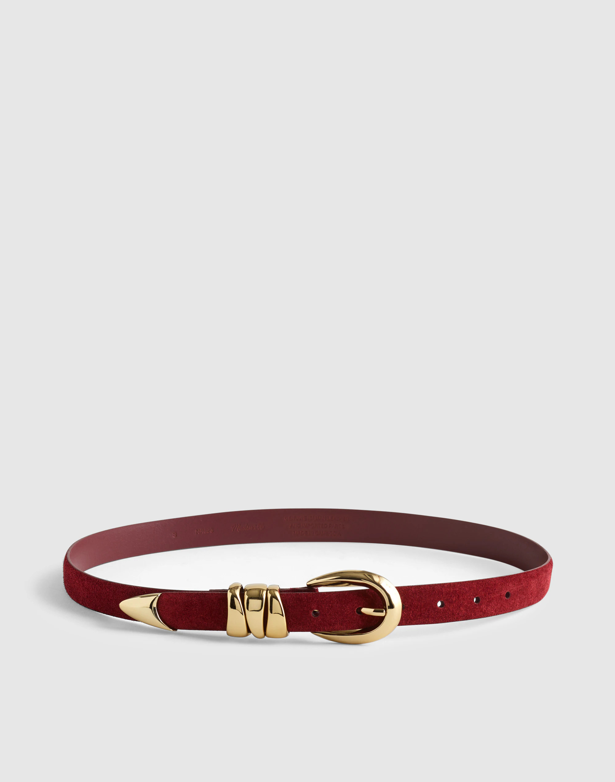 Triple Metal Keeper Belt in Suede | Madewell