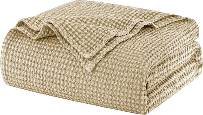 Talasily 100% Cotton Blanket Queen Size for Bed - Spring and Summer Cooling Lightweight & Breatha... | Amazon (US)