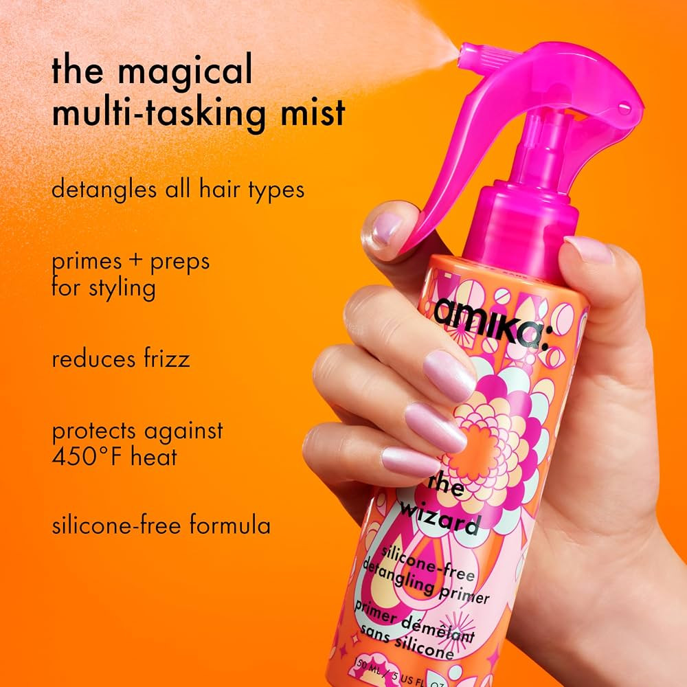amika the wizard silicone-free detangling primer | Amazon (US)