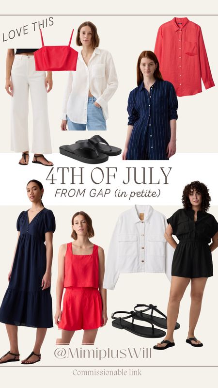 4th of July petite friendly festive items from Gap!! I’m obsessed with the white petite friendly jeans and crop top with a white button down over it!! LOVEE!’ Also the romper and two piece set are in my cart to order! 

#LTKStyleTip #LTKFindsUnder50 #LTKSeasonal