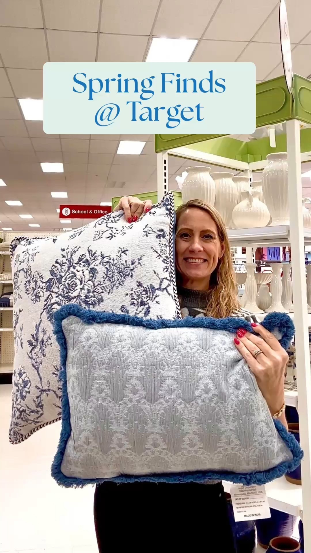 Spring Pillows at Target 🌿💙
Sharing 3 of my favorite blue & coastal-inspired pillows I found in-store. Stripes, florals, and textured trim that feel fresh for spring and easy to mix on a sofa or bed.

#LTKHome #LTKOver40 #LTKSeasonal