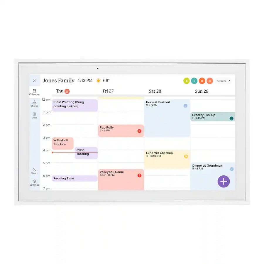 Skylight - Calendar: 15 Inch Touchscreen Smart Calendar and Chore Chart - White | Best Buy U.S.
