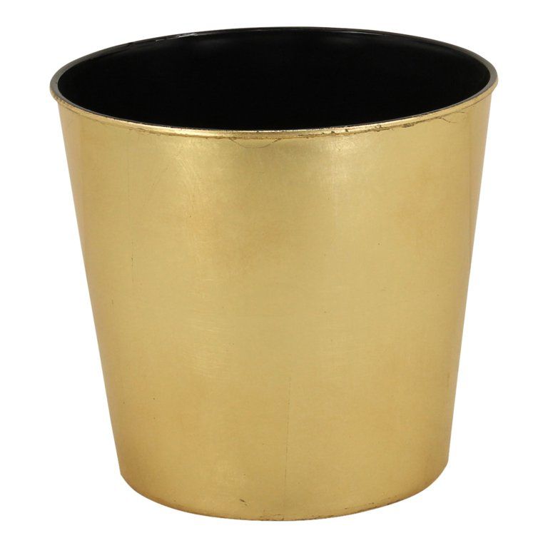 Round, 10.5" gold planter with a tapered body | Walmart (US)