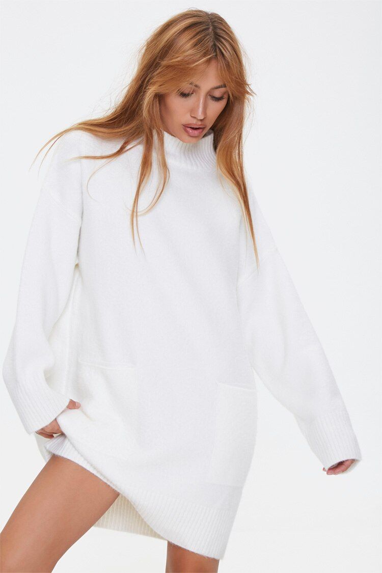 Marled Sweater Dress in Cream Medium | Forever 21 (US)