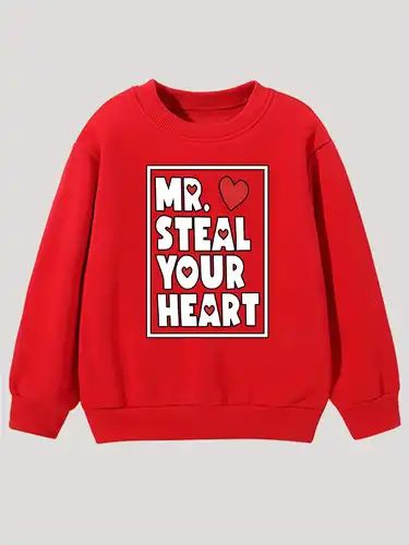 Valentine's Day Mr Steal Your Heart Letter Print Thick - Temu | Temu Affiliate Program