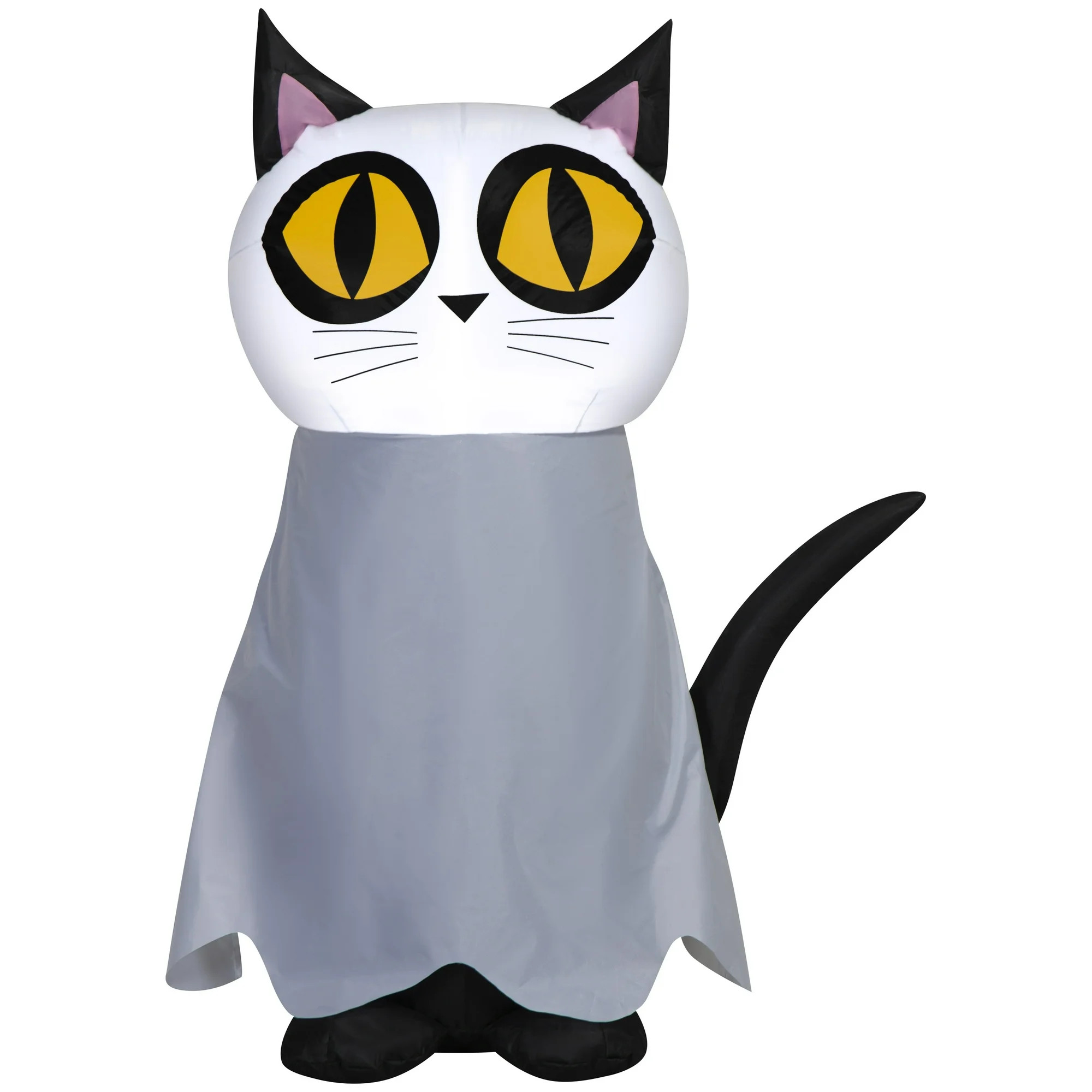 Cat in Ghost Costume Airblown Yard Inflatable, Multicolor, 3.5', Halloween by Way To Celebrate - ... | Walmart (US)
