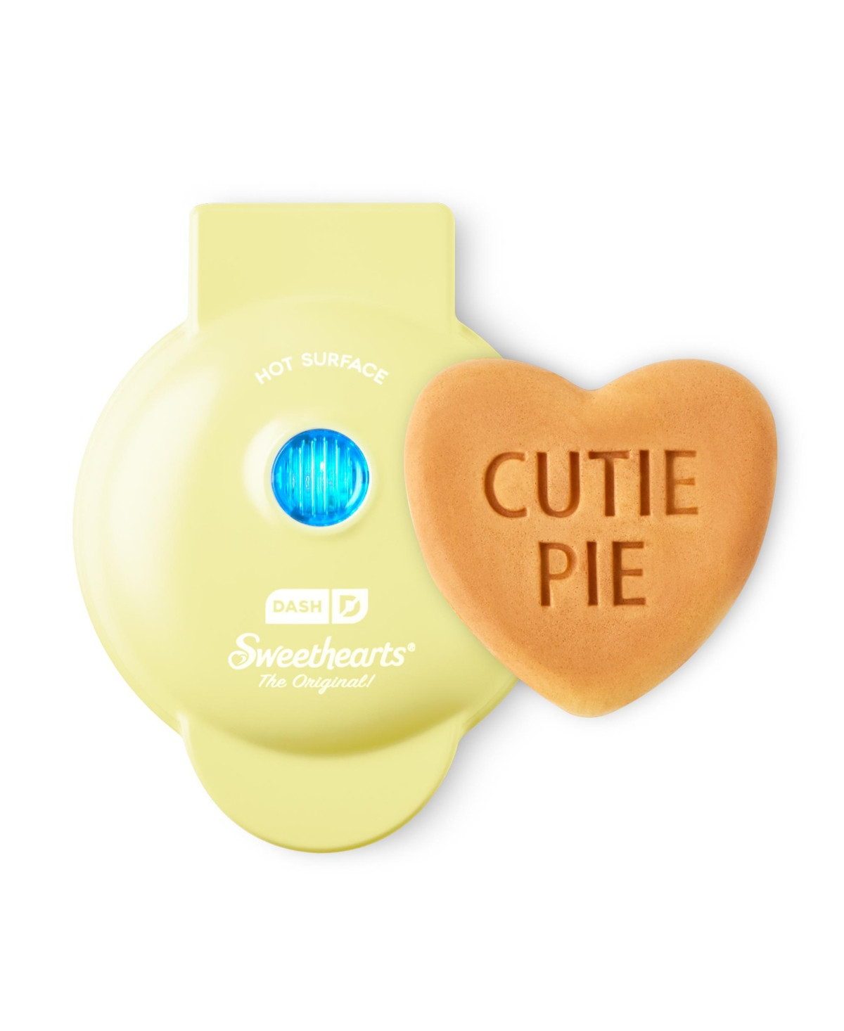 Dash x Sweethearts Cutie Pie Heart Mini Waffle Maker - Light Yellow | Macy's