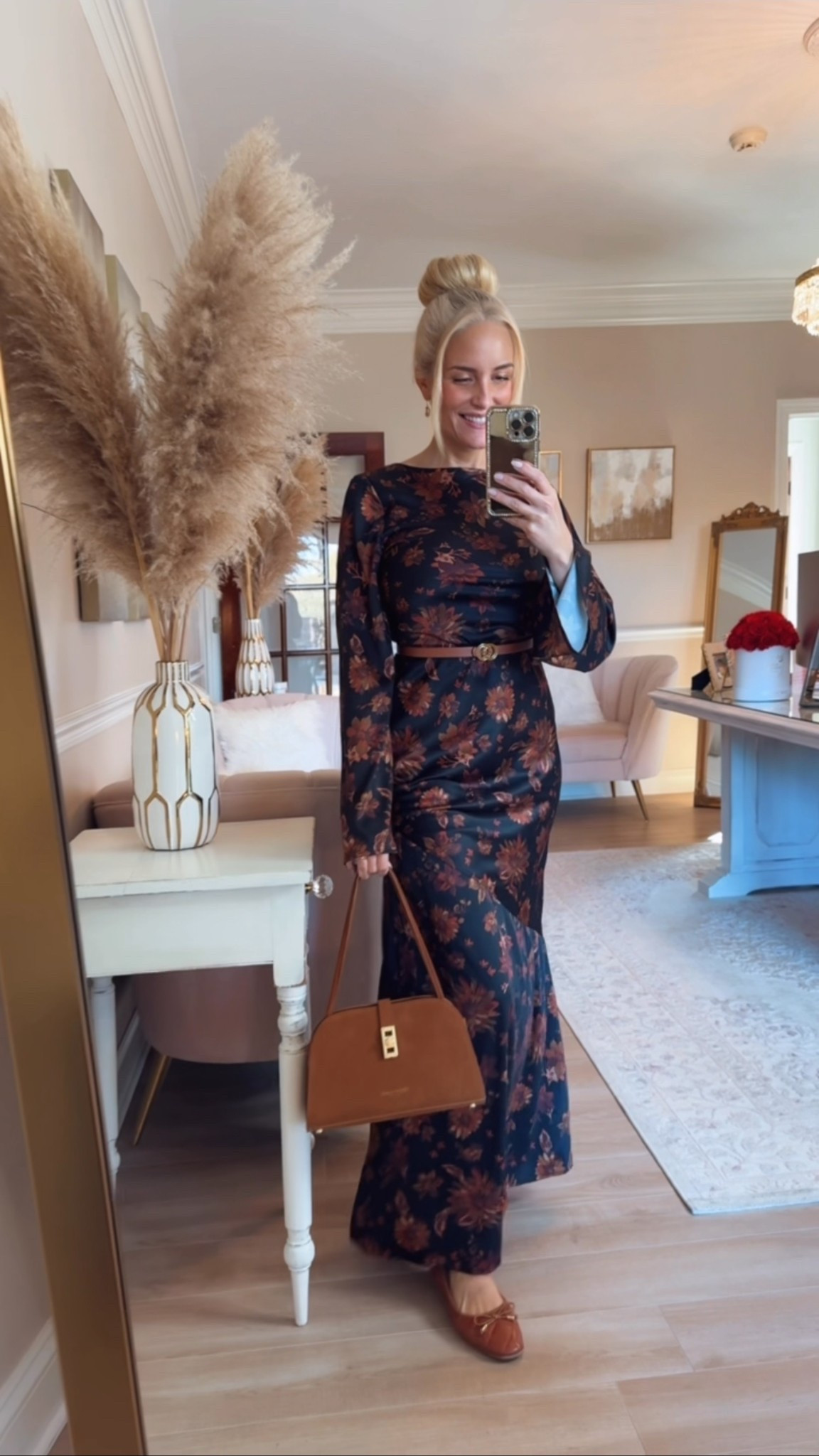 Today's working from home look. Love this silky maxi dress and these inexpensive flats are my favorite! I can't link my handbag but you can find it if you search for Teddy Blake Dana Suede 11" in Camel.

#LTKOver40 #LTKStyleTip #LTKSeasonal