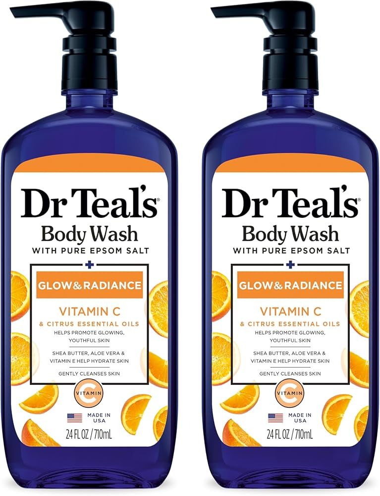 Dr Teal's Body Wash with Pure Epsom Salt, Glow & Radiance with Vitamin C & Citrus Essential Oils,... | Amazon (US)