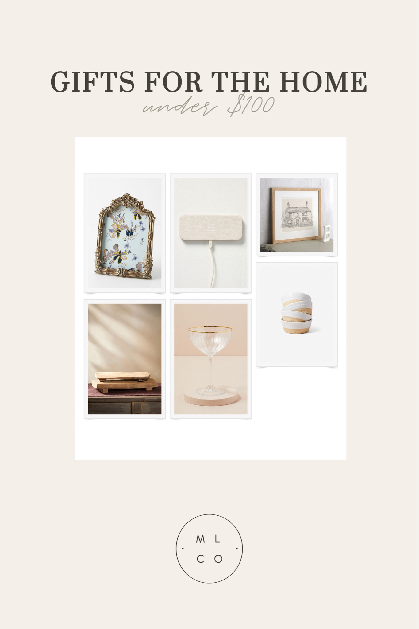 The holiday gift guide for the home - under $100
•
•
•
Gold frame, wireless charger, custom house drawing, farmhouse bowl, serving stand, gold rim glassware, gifts for parents, gift for homeowner, in law gift, wine opener gift, cocktail napkins, home decor, for the chef, food storage, cookbook, cheese knives, game night, dog lover, candle snuffer, housewarming gift 
•
•
•
