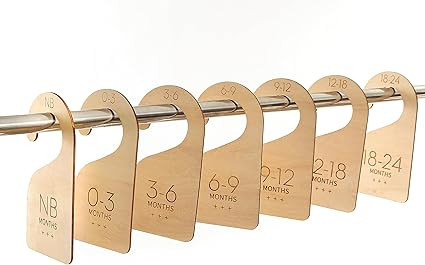 Modern Baby Closet Dividers - Wooden Closet Dividers Baby,Clothes Dividers for Nursery Closet,New... | Amazon (US)
