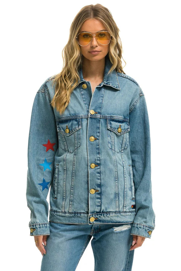 STOKED OVERSIZED CONCERT DENIM JACKET - VINTAGE | Aviator Nation