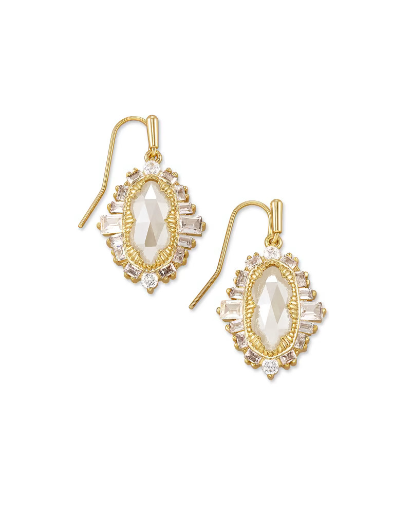 Kapri Gold Drop Earrings in Lustre Glass | Kendra Scott