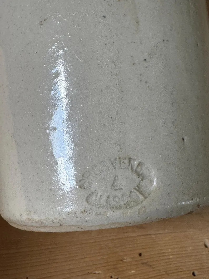 Antique French Stoneware Bottle Glazed Pottery Jug With Stamp 8 Inch Tall - Etsy | Etsy (US)