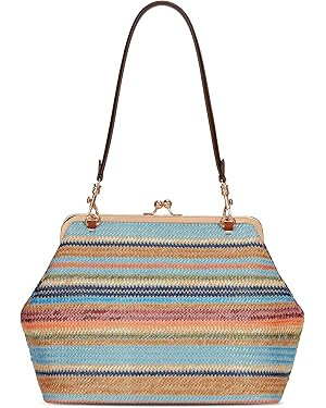 Large Women's Kiss Lock Bag PU Medium Top Handle Handbags Kiss Clasp Shoulder Bags Tote Purse Mes... | Amazon (US)