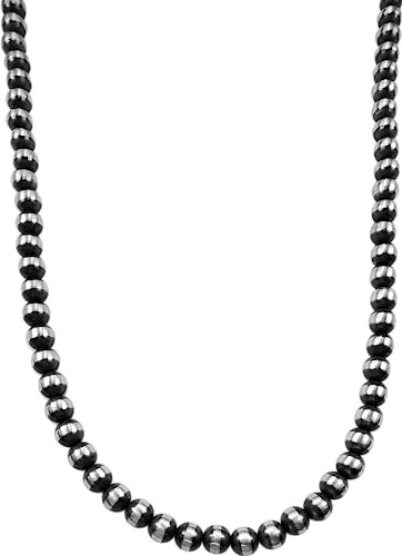 Navajo Pearls Necklace • 3mm Beaded Necklace • 925 Sterling Silver • Sterling Silver Beads Necklace (36, Round) | Amazon (US)