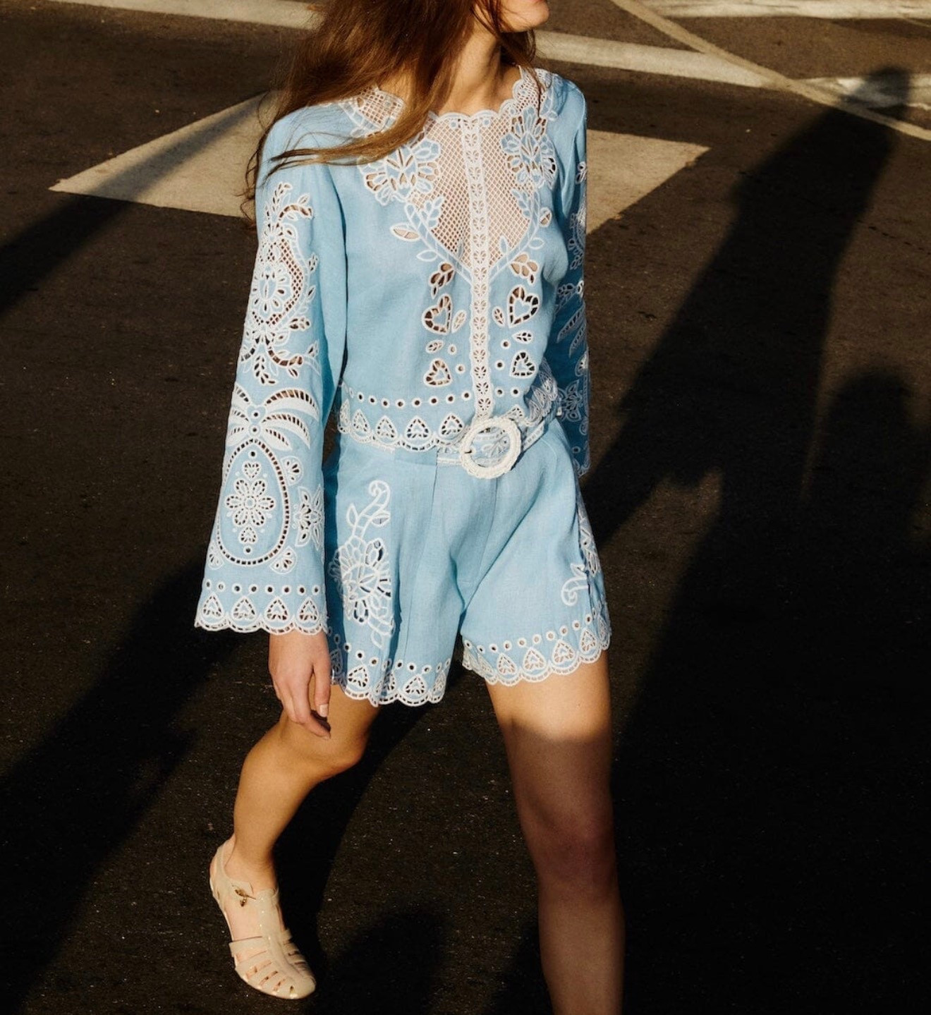 Light Blue Romantic Richelieu Euroflax™ Premium Linen Blouse

#LTKSaleAlert #LTKTravel #LTKSeasonal