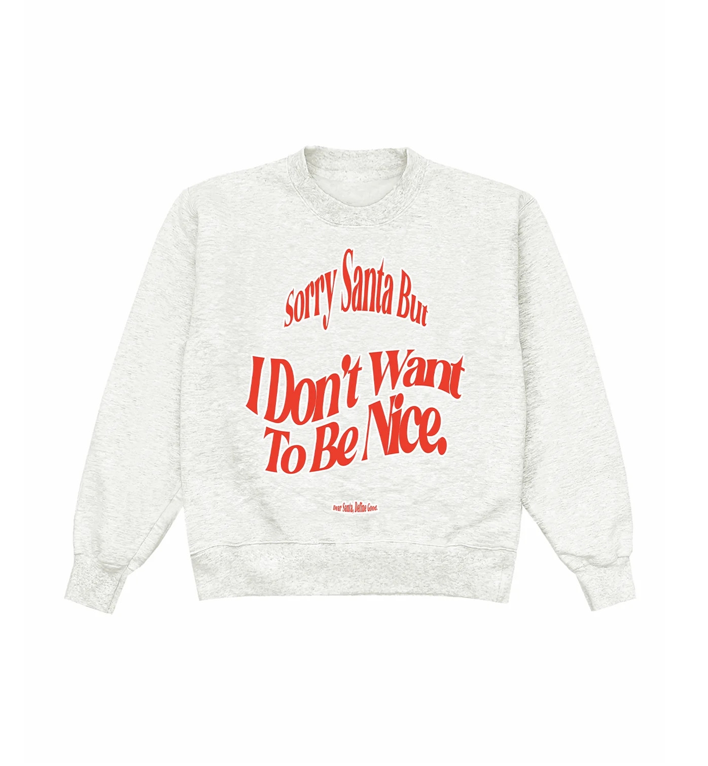 Sorry Santa Heather Red Crewneck | Shop Kristin Jones
