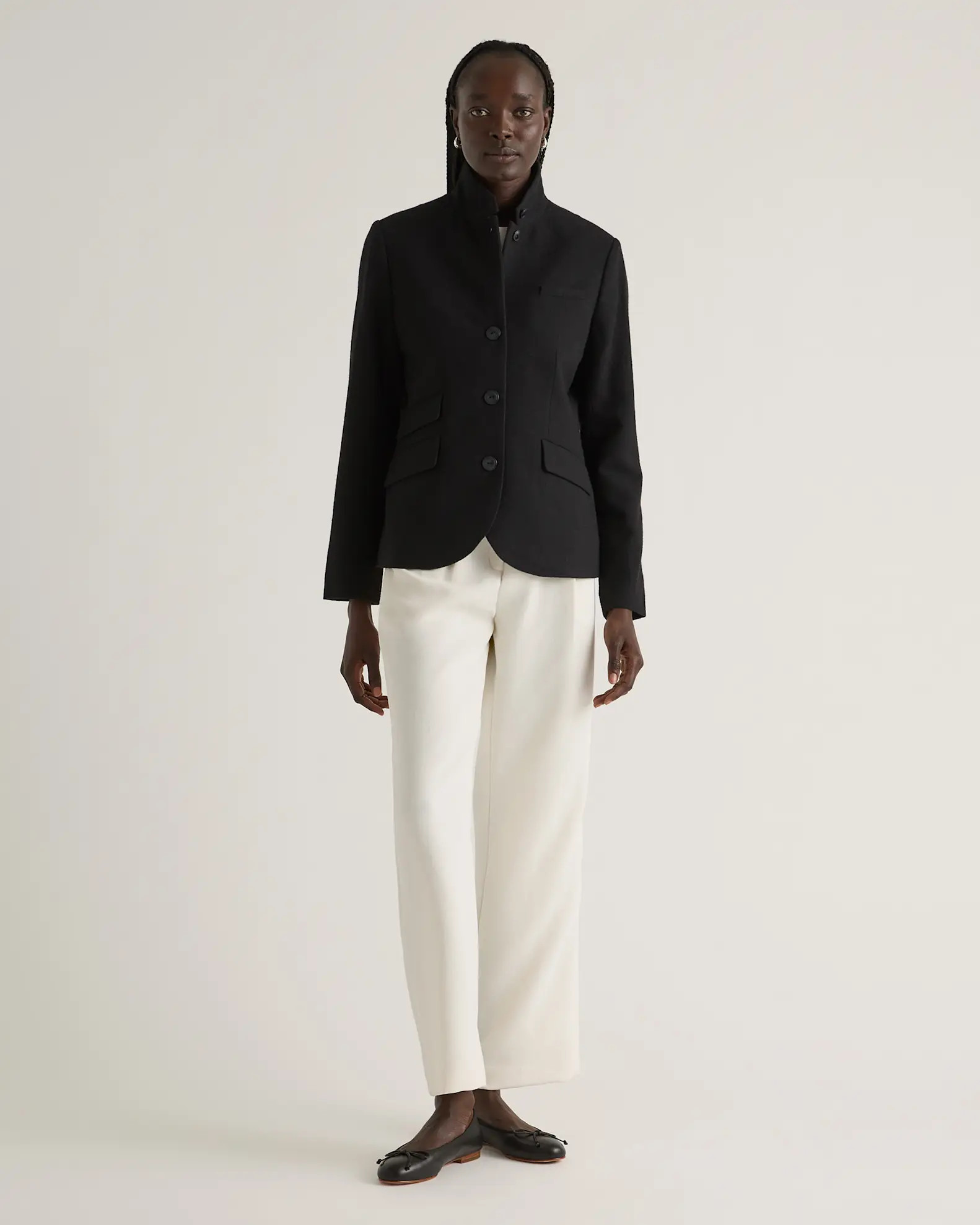 Italian Wool Stand Collar Blazer | Quince