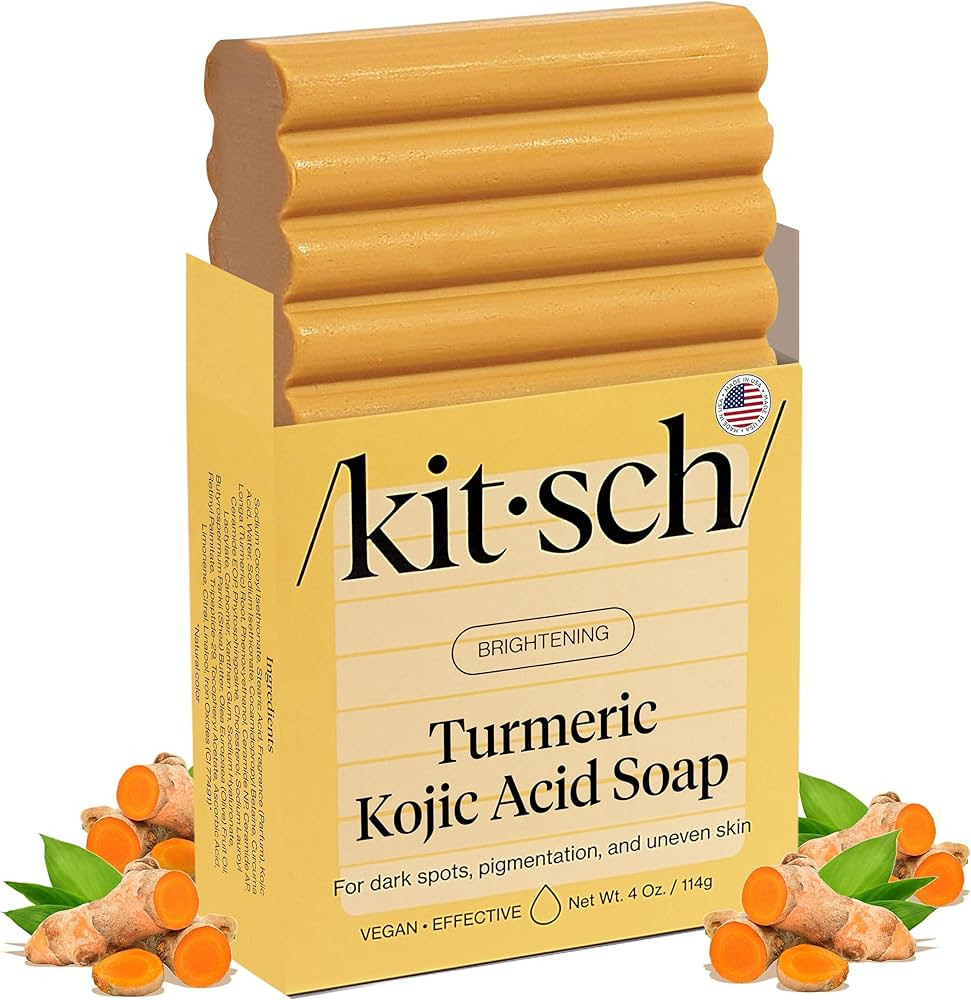 Kitsch Kojic Acid Soap – Turmeric Soap Bar with Hyaluronic Acid & Shea Butter – Brightening &... | Amazon (US)